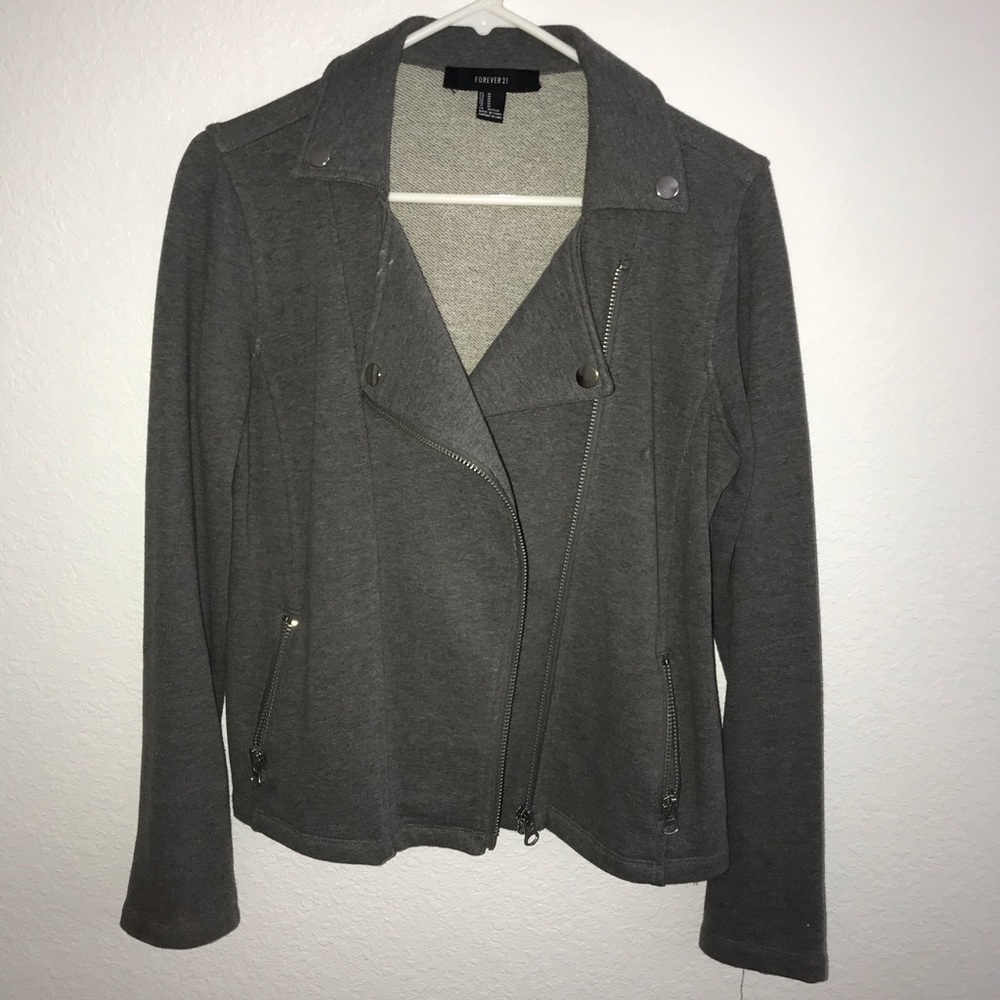 Grey Moto Jacket